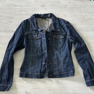 New York & Company Dark Blue Jean Jacket Medium